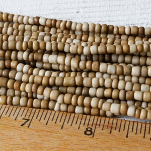 Rustic Indonesian Seed Beads For Jewelry Making Large Seed Beads Matte Seed Beads Indonesian Glass Boho Seed Beads Sand Choose image 4