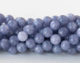 6mm Round Tanzanite Gemstone Beads For Jewelry Making -  - 13 Inches