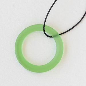 27mm Sea Glass Rings - Sea Glass Beads For Jewelry Making - Green - 27mm Green -