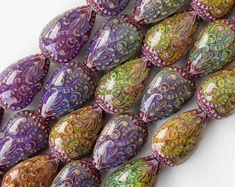 15x23mm Color Changing Teardrop Mood Beads - 2 or 6 Beads