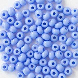 6/0 Glass Seed Beads - Czech Glass Beads - Opaque Light Blue - 20 grams