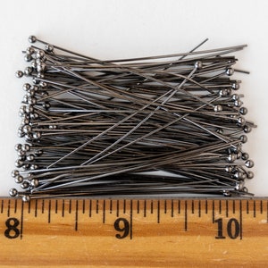 21g Gunmetal Balled Headpins For Jewelry Making - Jewelry Supplies  Jewelry Findings - Choose Size