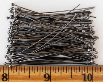 21g Gunmetal Balled Headpins For Jewelry Making - Jewelry Supplies  Jewelry Findings - Choose Size