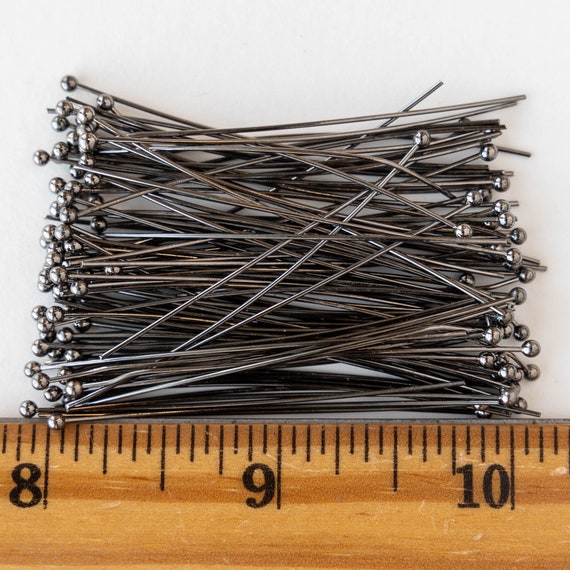 21g Gunmetal Balled Headpins for Jewelry Making Jewelry Supplies