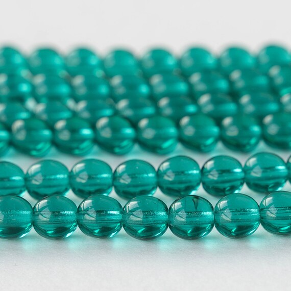 50 6mm Round Glass Beads Czech Glass Beads 6mm Druk Opaque Seafoam