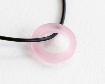 23mm  Cultured Sea Glass Rings - Pink - Choose Amount