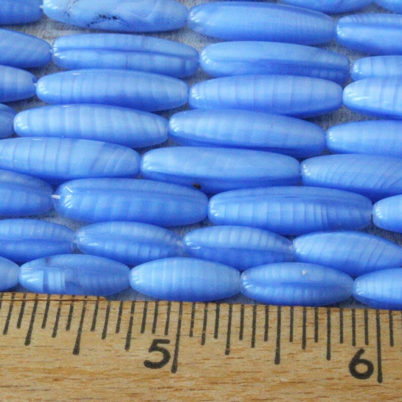 Long Tapered Tube Glass Barrel Beads Glass Tube Beads for Etsy