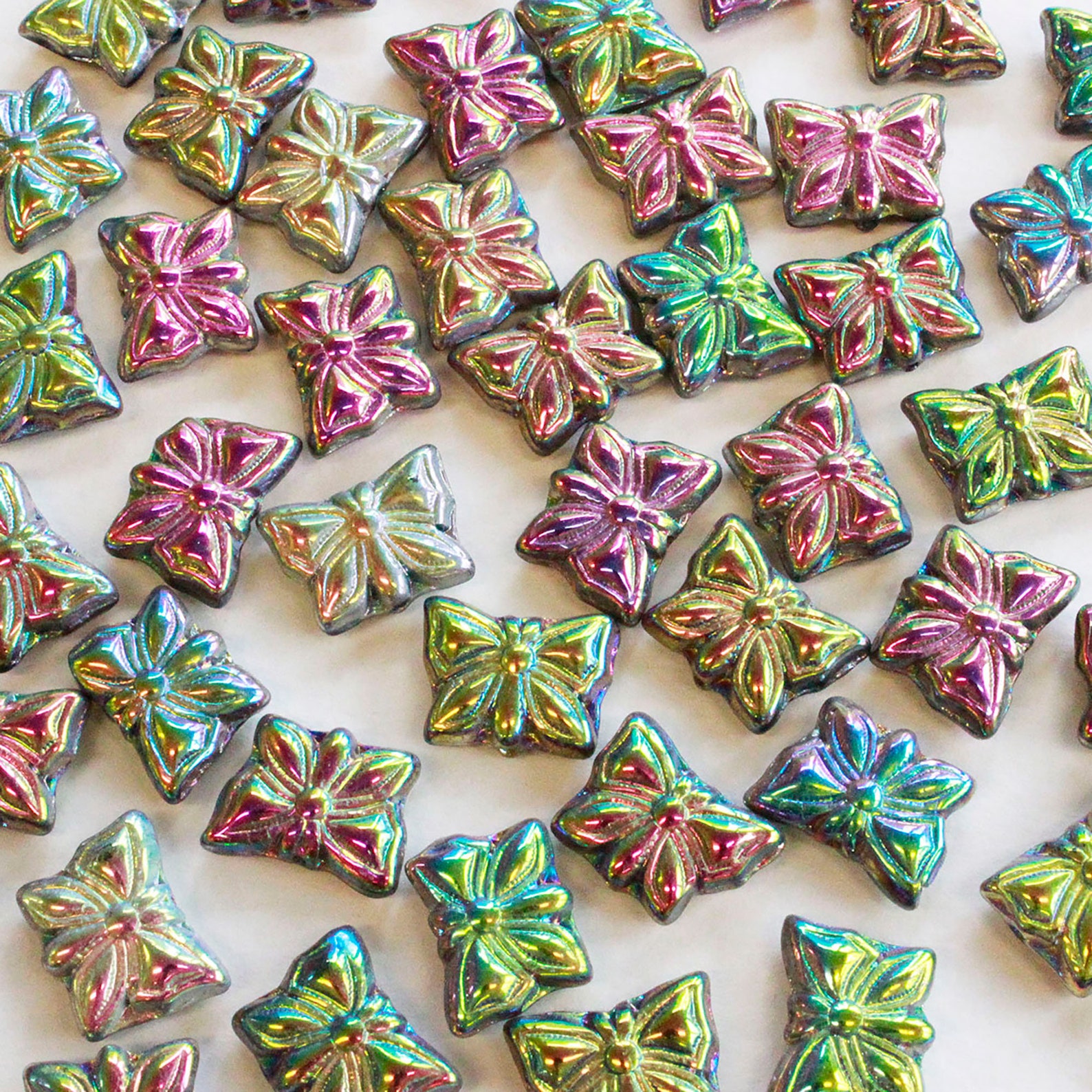 15x12mm Butterfly Beads for Jewelry Making Czech Glass Beads Etsy