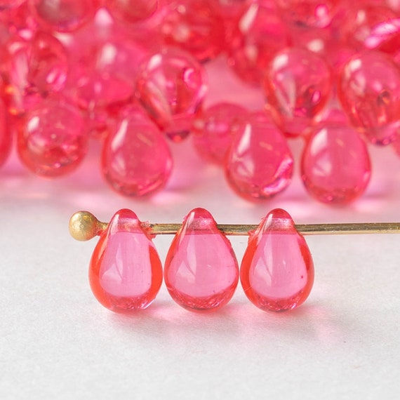 7x5mm Glass Teardrop Beads Forjewelry Making 5x7mm Tear Drop Beads
