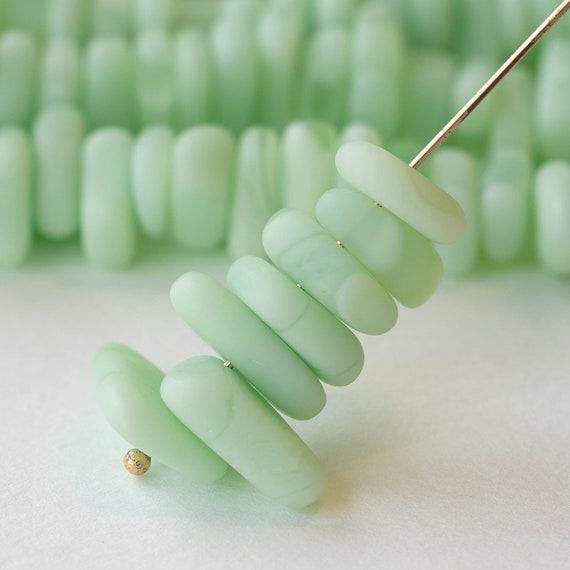 Sea Glass 4mm Beads Green/ 4mm Beach Glass Beads/ Recycled -  in 2023