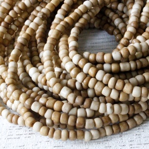 Rustic Indonesian Seed Beads For Jewelry Making Large Seed Beads Matte Seed Beads Indonesian Glass Boho Seed Beads Sand Choose image 3