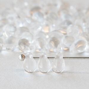 4x6mm Teardrop Beads Jewelry making Supply - Czech Glass Beads - Crystal  Tear Drop Beads - 100 beads