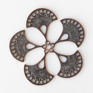 Mykonos Beads Bronze Jewelry Findings Fan Earring Parts 21x31mm Jewelry Making Supply Choose Amounts image 2