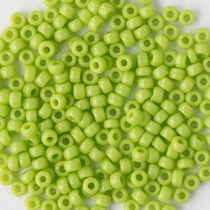 8/0 Glass Seed Beads - Czech Glass Beads - Chartreuse - 10 grams