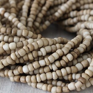 Rustic Indonesian Seed Beads For Jewelry Making Large Seed Beads Matte Seed Beads Indonesian Glass Boho Seed Beads Sand Choose image 7