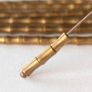 Solid Brass Curved Tube Beads - 8mm - 20