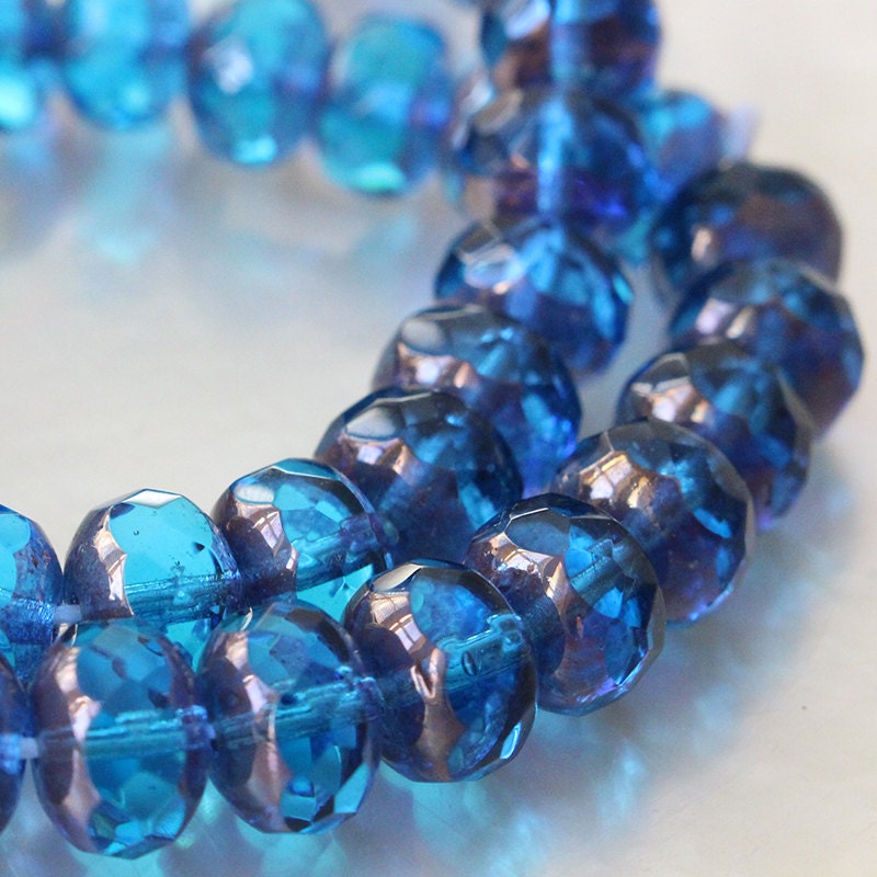 7x5mm Rondelle Beads Czech Glass Beads 5x7mm Faceted - Etsy