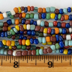 Indonesian Rustic Tribal Matte Seed Beads For Jewelry Making Indonesian Glass Beads Boho Seed Beads Autumn Mix 42 Inches image 7