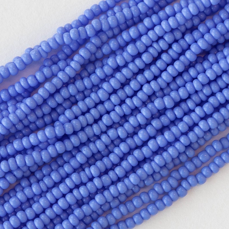 12/0 Seed Beads Opaque Periwinkle Blue Choose Amount Czech Glass Beads image 1