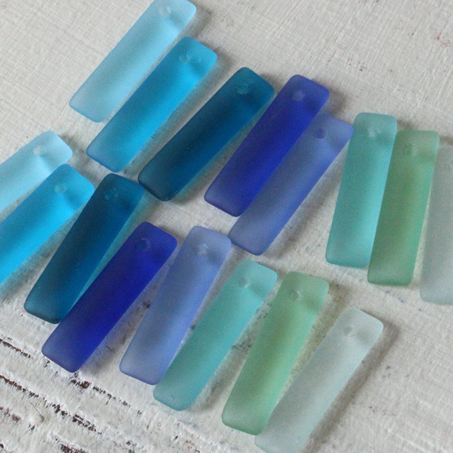 Sea Glass Beads Cultured Sea Glass Pendant Beads 22mm Etsy