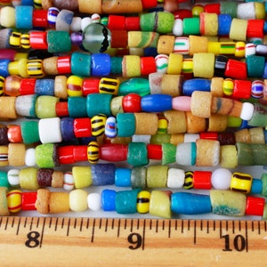 African Sand Bead Mix African Beads For Jewelry Making Mixed Sizes and Colors 5-9mm 36 Inch Strand image 3