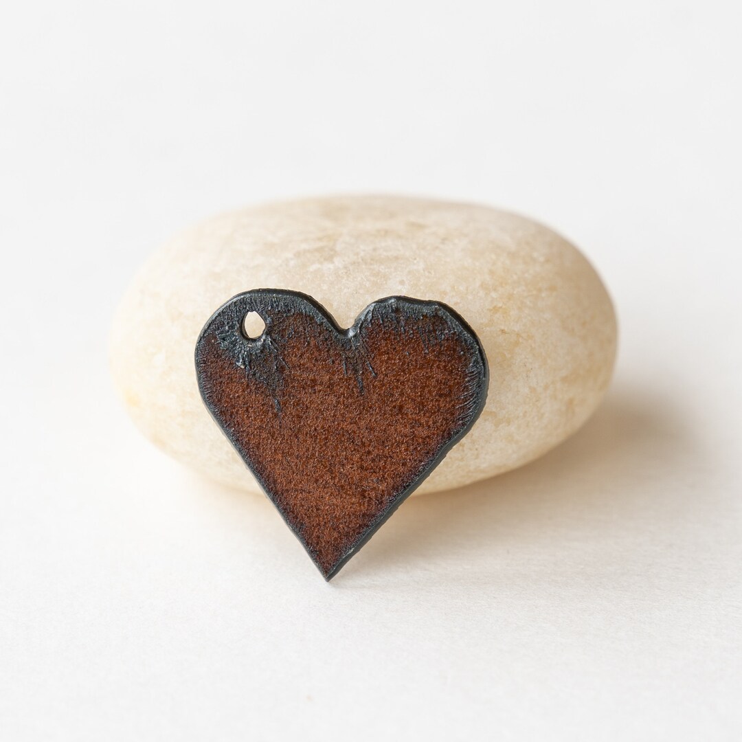 Small Rusted Iron Heart Pendant for Jewelry Making 25mm 1 Etsy