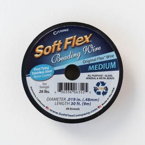 Soft Flex Beading Wire - .019 - Medium - Citrine - 30 feet