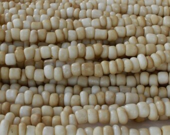 5mm Rustic Indonesian Seed Beads - Large Seed Beads - Matte Seed Beads - Sand