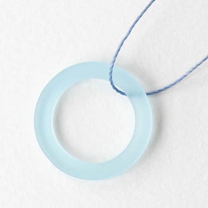 27 mm gefrostete Seeglasringe - Light Aqua - 2 Ringe