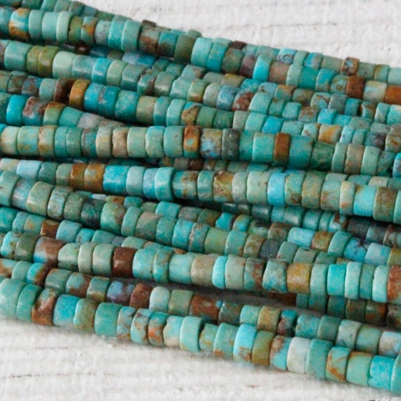 2x3mm Tiny Turquoise Tube Seed Beads Natural Turquoise Beads for Jewelry  Making Gemstone Beads 15 Inches 
