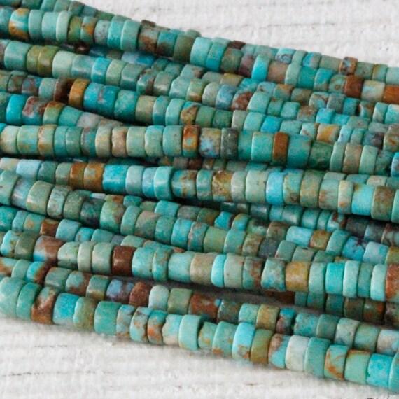 2x3mm Tiny Turquoise Tube Seed Beads Natural Turquoise Beads for