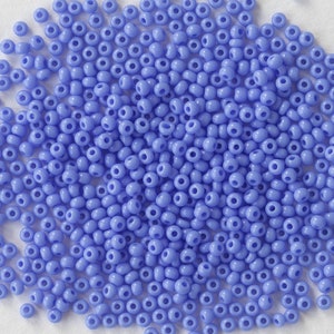 Size 11/0 Seed Beads For Jewelry Making - Beading Supplies - Periwinkle Blue Rocaille Seed Beads ) Size 11 - 24 gams