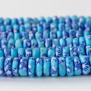 14mm Recycled Krobo Glass Beads From Ghana Africa - Large Hole African Glass Donut Beads For Jewelry Making - Multi colored