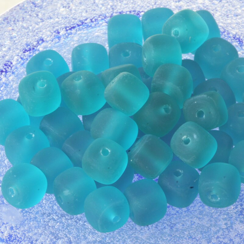 6mm Cube Beads Jewelry Making Supplies Frosted Glass Cubes Etsy