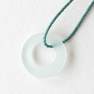 17mm Sea Glass Rings - Cultured Seaglass Beads - Jewelry Making Supply - 17mm Ring - Lt Coke Green