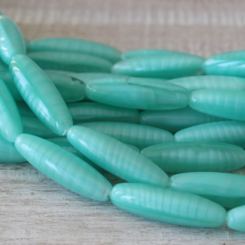 Long Tapered Tube Glass Barrel Beads Glass Tube Beads for Etsy