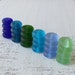Sea Glass Beads - Sea Glass Rondelle - Cultured Seaglass Beads For Jewelry Making Supply - Frosted Glass Bead - Assortment - 24pc - 12x5mm 