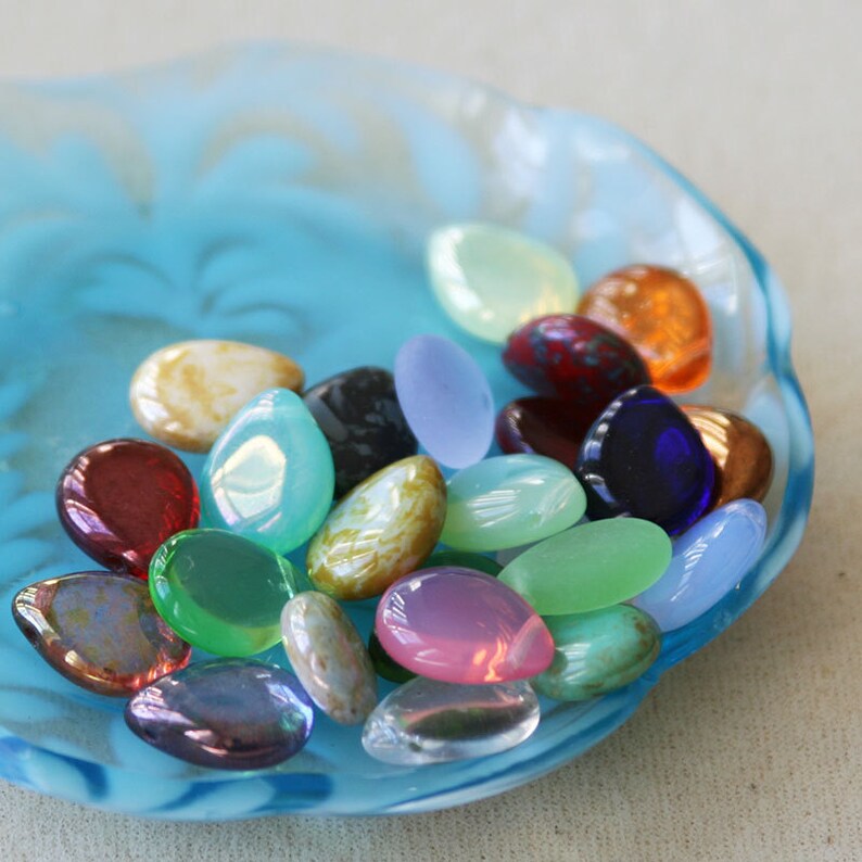 flat teardrop beads