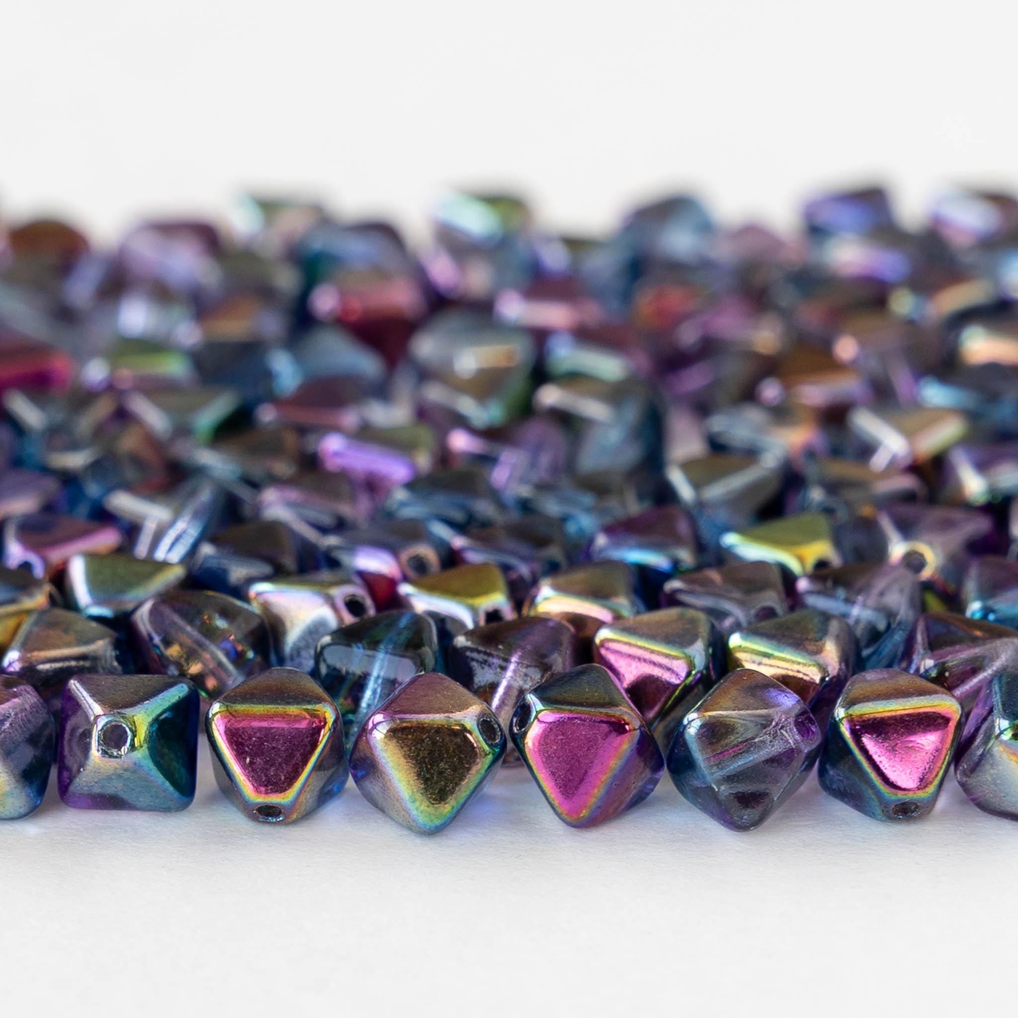 300 pcs Bicone Beads 6 mm, Crystal Magic Wine, Czech Glass - US