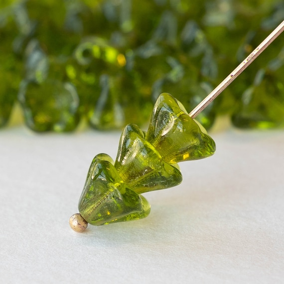 Czech Pressed - Trumpet Flower, 6x8mm Czech Pressed - Trumpet Flower, 6x8mm