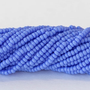 12/0 Seed Beads Opaque Periwinkle Blue Choose Amount Czech Glass Beads image 3