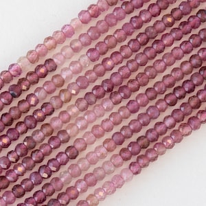 2x3mm Pink Tourmaline Rondelle - Gemstone Rondelle - 16 Inches