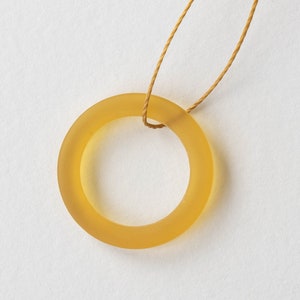 27mm Sea Glass Rings - Sea Glass Beads - Recycled Glass Beads - Frosted Honey - 27mm - 2 Rings