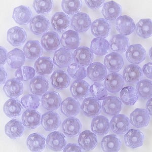 30 - 3x5mm Rondelle Beads - Czech Glass Beads - Green Picasso - 30 Beads
