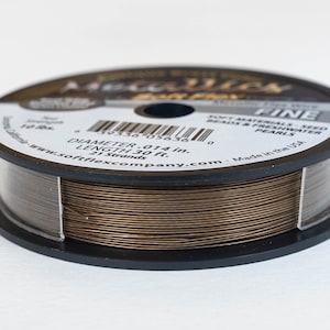 Soft Flex Beading Wire - .014 - Fine - Antique Brass - 30 Feet