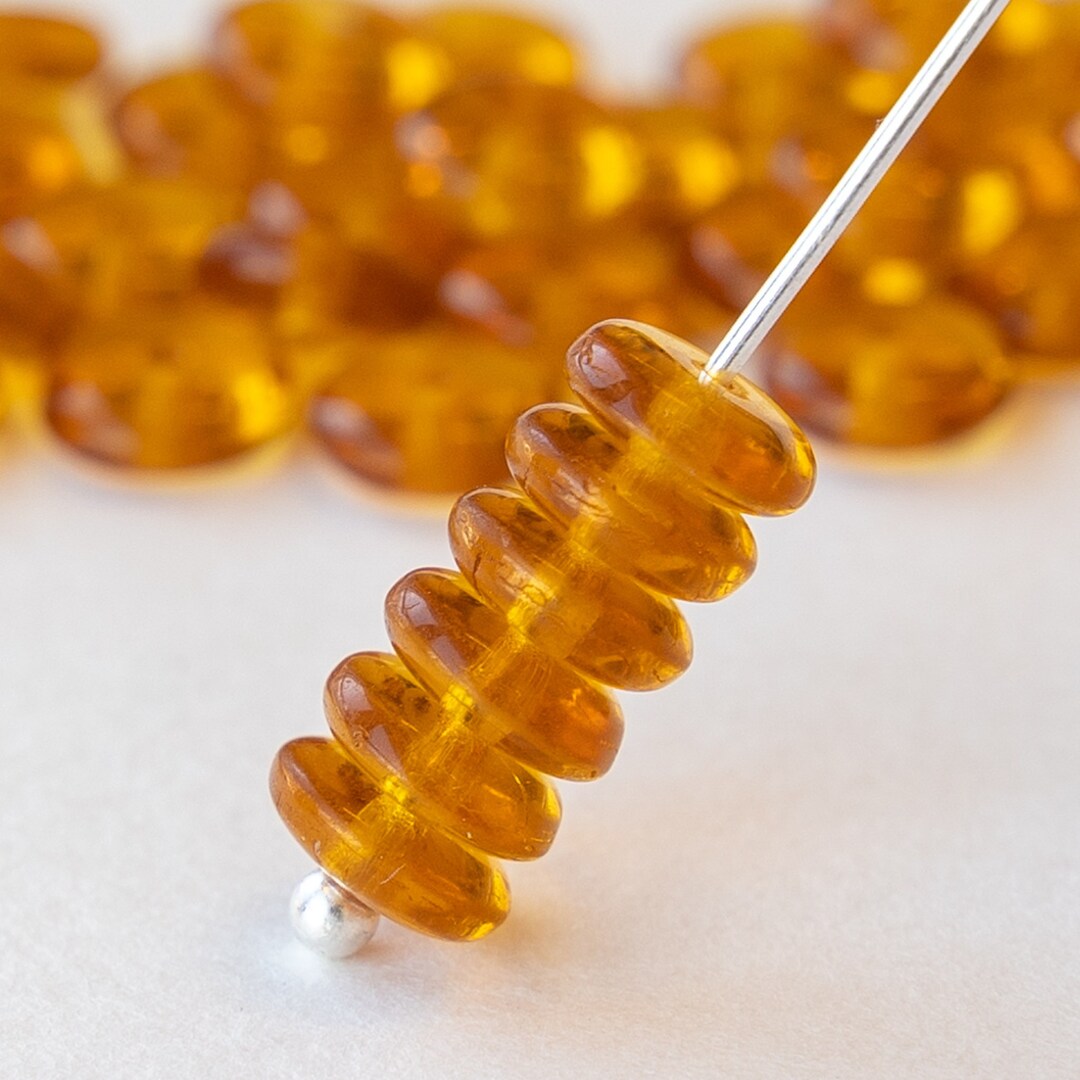 30 - Perle Rondelle Lisce Da 10 Mm - Perle Di Vetro Ceco - Foto 11