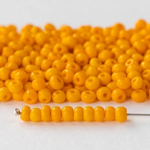 0/6 Size 6 Seed Beads - Czech Seed Beads For Jewelry Making - Opaque Light Orange - 3 Strands