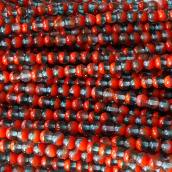 4mm Round Glass Beads 4mm 4mm Druk Czech Glass Beads for Jewelry Making 90  Beads 