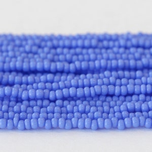 12/0 Seed Beads Opaque Periwinkle Blue Choose Amount Czech Glass Beads image 2