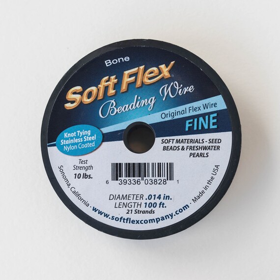 Soft Flex Original .014 100 ft. Satin Steel Beading Wire by Soft Flex